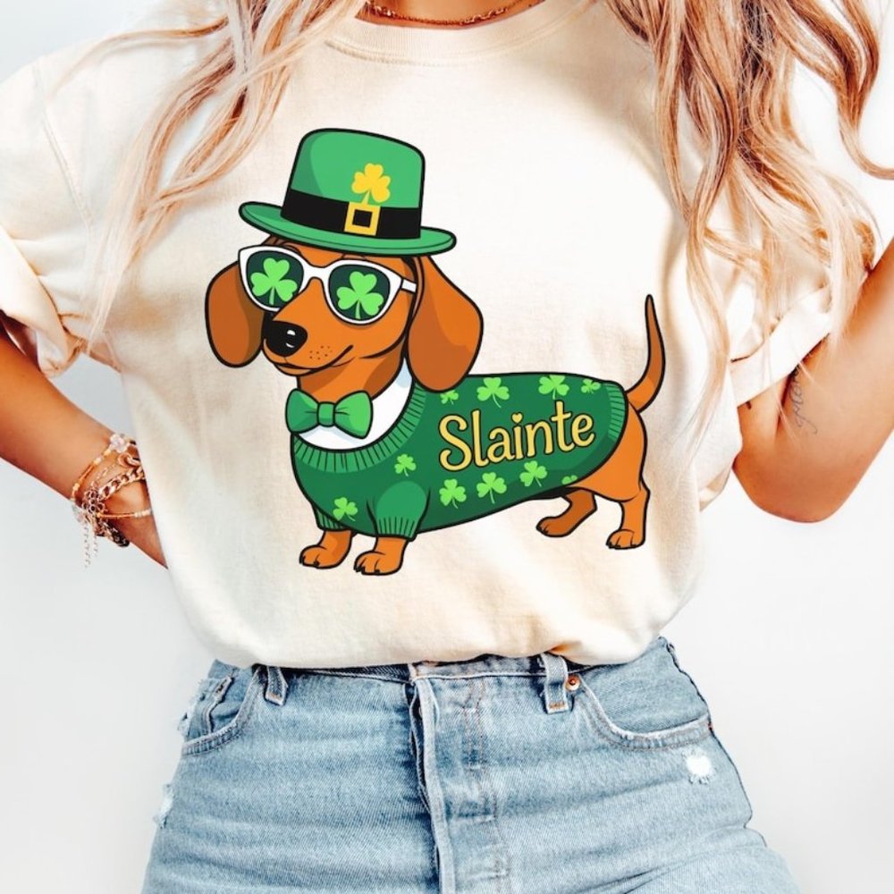 Dachshund St Patrick's Day Tee, St Patrick's Day T-shirt